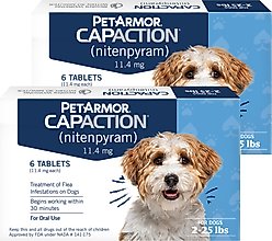 PetArmor CapAction Oral Flea Treatment for Dogs 2-25lbs, 12 doses bundle