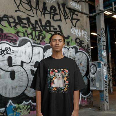 Show full view: Allisandro Pet Photo & Name Personalized Ultra-Soft T-Shirt, Black, Small slide 5 of 7