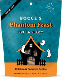 Bocce's Bakery Phantom Feast Wheat-Free Chicken & Pumpkin Flavor Soft & Chewy Dog Treats, 6-oz bag