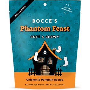 Bocce's Bakery Phantom Feast Wheat-Free Chicken & Pumpkin Flavor Soft & Chewy Dog Treats, 6-oz bag