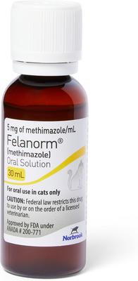 Show full view: Felanorm (Methimazole) Oral Solution for Cats, 5 mg/mL, 30 mL slide 4 of 9