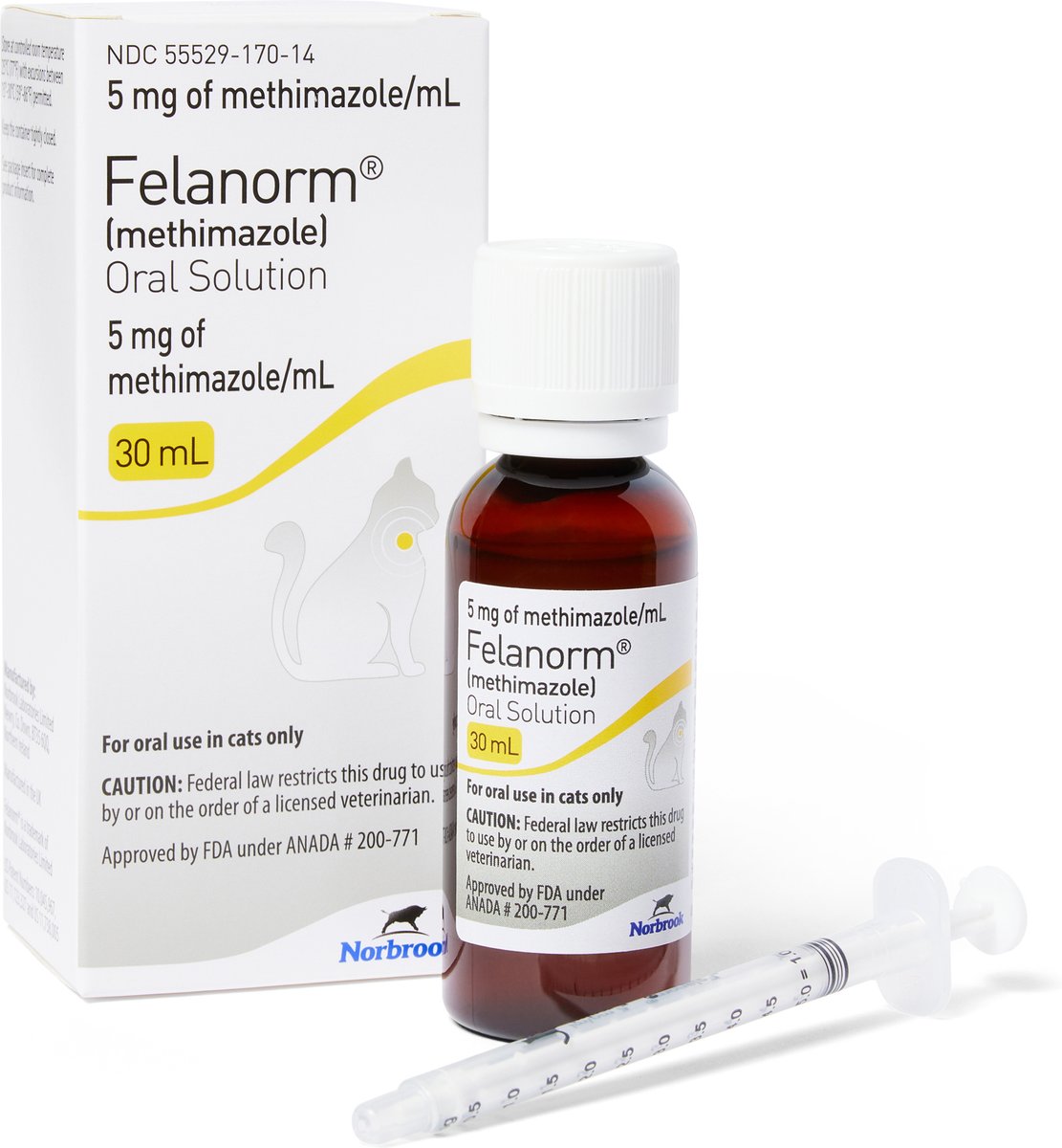 FELANORM (Methimazole) Oral Solution for Cats, 5 mg/mL, 30 mL Easy
