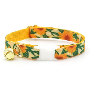 Made By Cleo Sunflowers Cat Collar