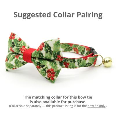 Show full view: Made By Cleo Holiday Holly Cat Bow Tie slide 4 of 4