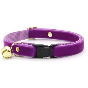Made By Cleo Velvet Orchid Purple Cat Collar