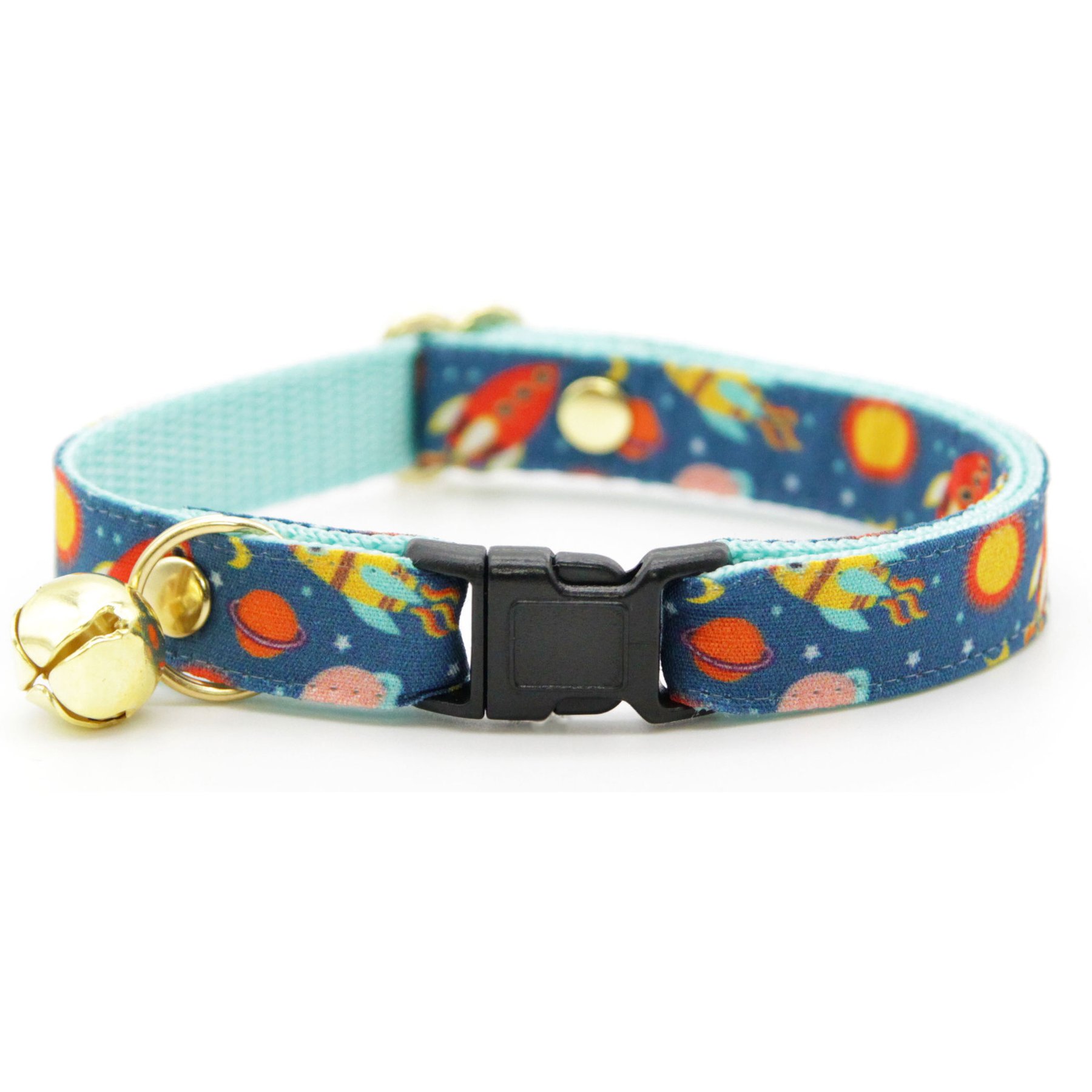 Made By Cleo Retro Rockets Cat Collar