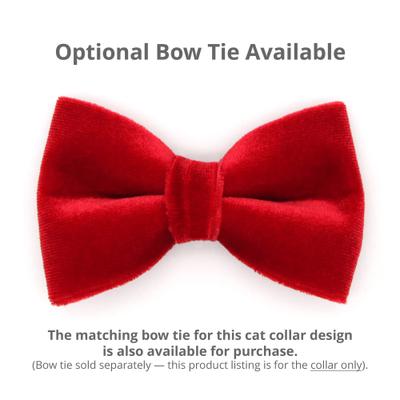 Show full view: Made By Cleo Velvet Garnet Red Cat Collar slide 4 of 9