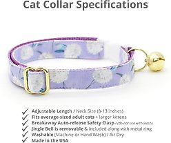 Made By Cleo Periwinkle Peony Cat Collar slide 2 of 4