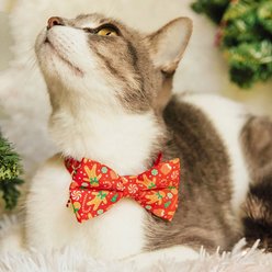 Made By Cleo Christmas Treats Red Cat Bow Tie slide 2 of 3