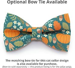 Made By Cleo Pumpkin Patch Teal Cat Collar slide 2 of 5