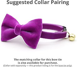 Made By Cleo Velvet Orchid Purple Cat Bow Tie slide 2 of 2