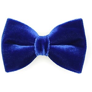 Made By Cleo Velvet Sapphire Blue Cat Bow Tie