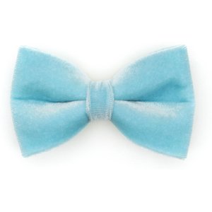 Made By Cleo Velvet Frosty Blue Cat Bow Tie