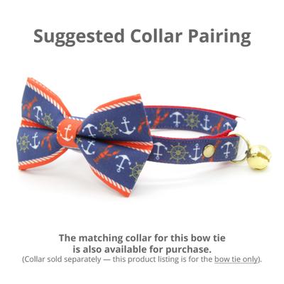 Show full view: Made By Cleo Nautical Navy Cat Bow Tie slide 3 of 3