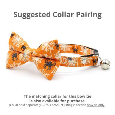 Show full view: Made By Cleo Spooky Spiderwebs Cat Bow Tie slide 4 of 5