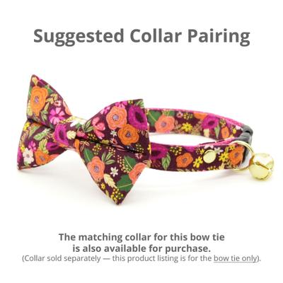 Show full view: Made By Cleo Harvest Wine Cat Bow Tie slide 2 of 2