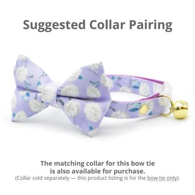 Show full view: Made By Cleo Periwinkle Peony Cat Bow Tie slide 3 of 3