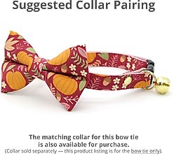Made By Cleo Pumpkin Patch Cranberry Cat Bow Tie slide 2 of 4