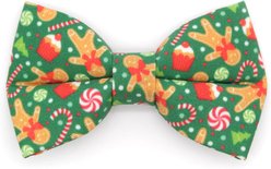 Made By Cleo Christmas Treats Green Cat Bow Tie
