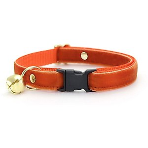 Made By Cleo Velvet Roasted Pumpkin Cat Collar