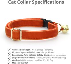 Made By Cleo Velvet Roasted Pumpkin Cat Collar slide 2 of 3