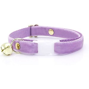Made By Cleo Velvet Lavender Cat Collar