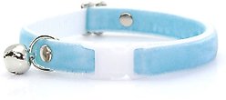 Made By Cleo Velvet Frosty Blue Cat Collar slide 1 of 5
