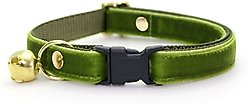 Made By Cleo Velvet Leaf Green Cat Collar