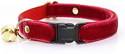 Made By Cleo Velvet Garnet Red Cat Collar