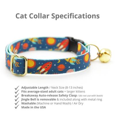 Show full view: Made By Cleo Retro Rockets Cat Collar slide 3 of 6