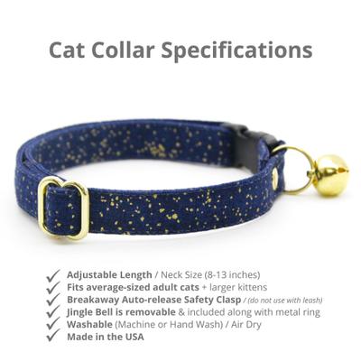 Show full view: Made By Cleo Starry Night Cat Collar slide 3 of 4