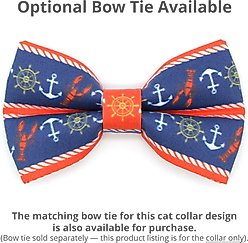 Made By Cleo Nautical Navy Cat Collar slide 2 of 4