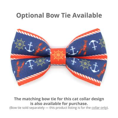 Show full view: Made By Cleo Nautical Navy Cat Collar slide 4 of 4