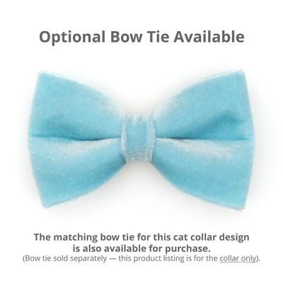 Show full view: Made By Cleo Velvet Frosty Blue Cat Collar slide 5 of 5
