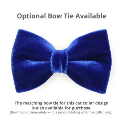 Show full view: Made By Cleo Velvet Sapphire Blue Cat Collar slide 4 of 5