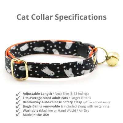 Show full view: Made By Cleo Chasing Ghosts Cat Collar slide 2 of 4