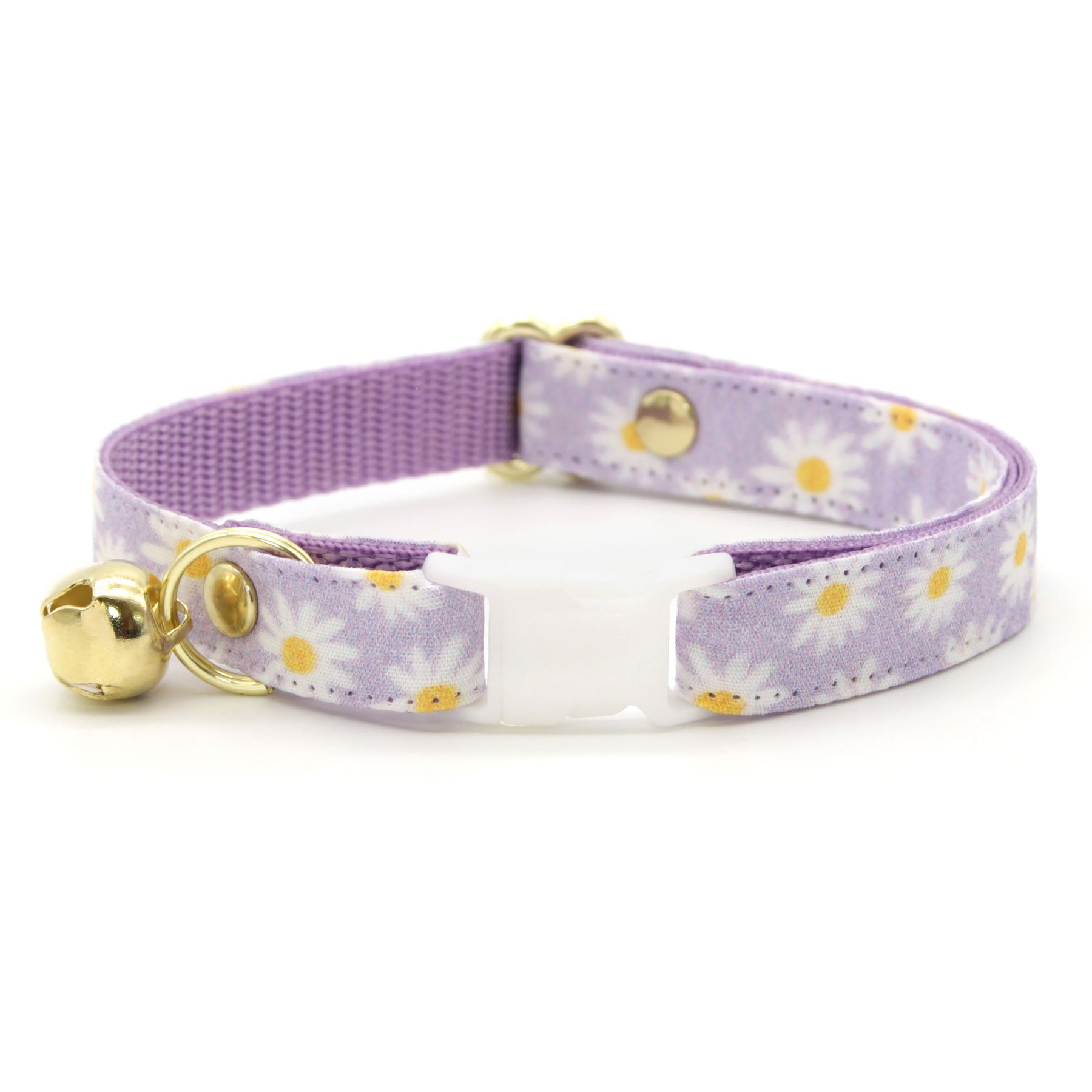 Made By Cleo Daisies Purple Cat Collar