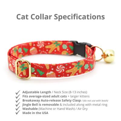 Show full view: Made By Cleo Christmas Treats Red Cat Collar slide 3 of 5