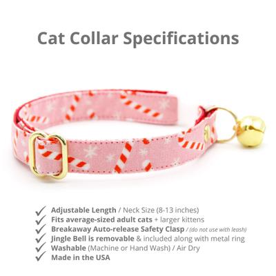 Show full view: Made By Cleo Candy Christmas Cat Collar slide 2 of 4
