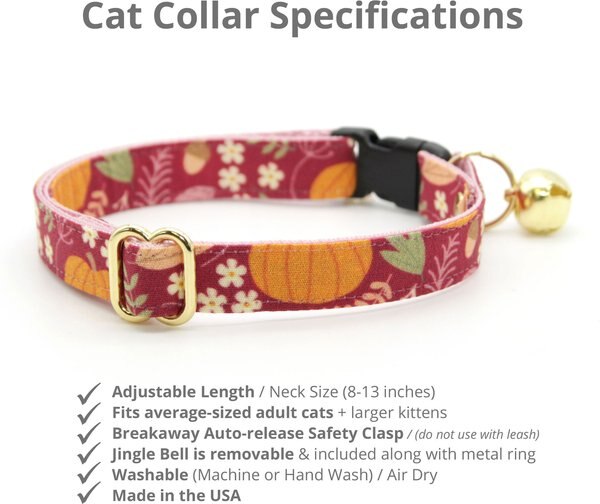 Made By Cleo Velvet Roasted Pumpkin Cat Collar