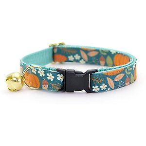Made By Cleo Pumpkin Patch Teal Cat Collar