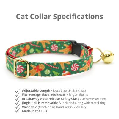 Show full view: Made By Cleo Christmas Treats Green Cat Collar slide 3 of 6