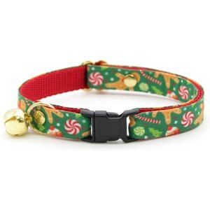 Made By Cleo Christmas Treats Green Cat Collar