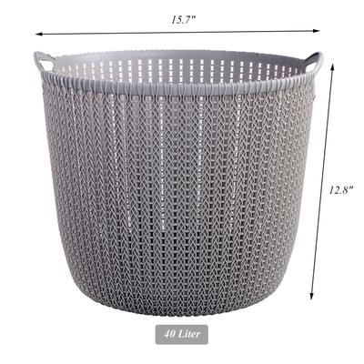 Show full view: HANAMYA Dog Toy Storage Basket, 40-l, Gray slide 2 of 3