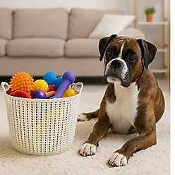 HANAMYA Dog Toy Storage Basket, 40-l, White