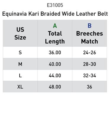 Show full view: Equinavia Kari Braided Wide Leather Horse Riding Belt, Hunter Green, Small slide 2 of 2
