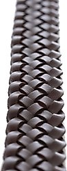 Equinavia Kari Braided Wide Leather Horse Riding Belt, Chocolate Brown, Medium slide 2 of 4