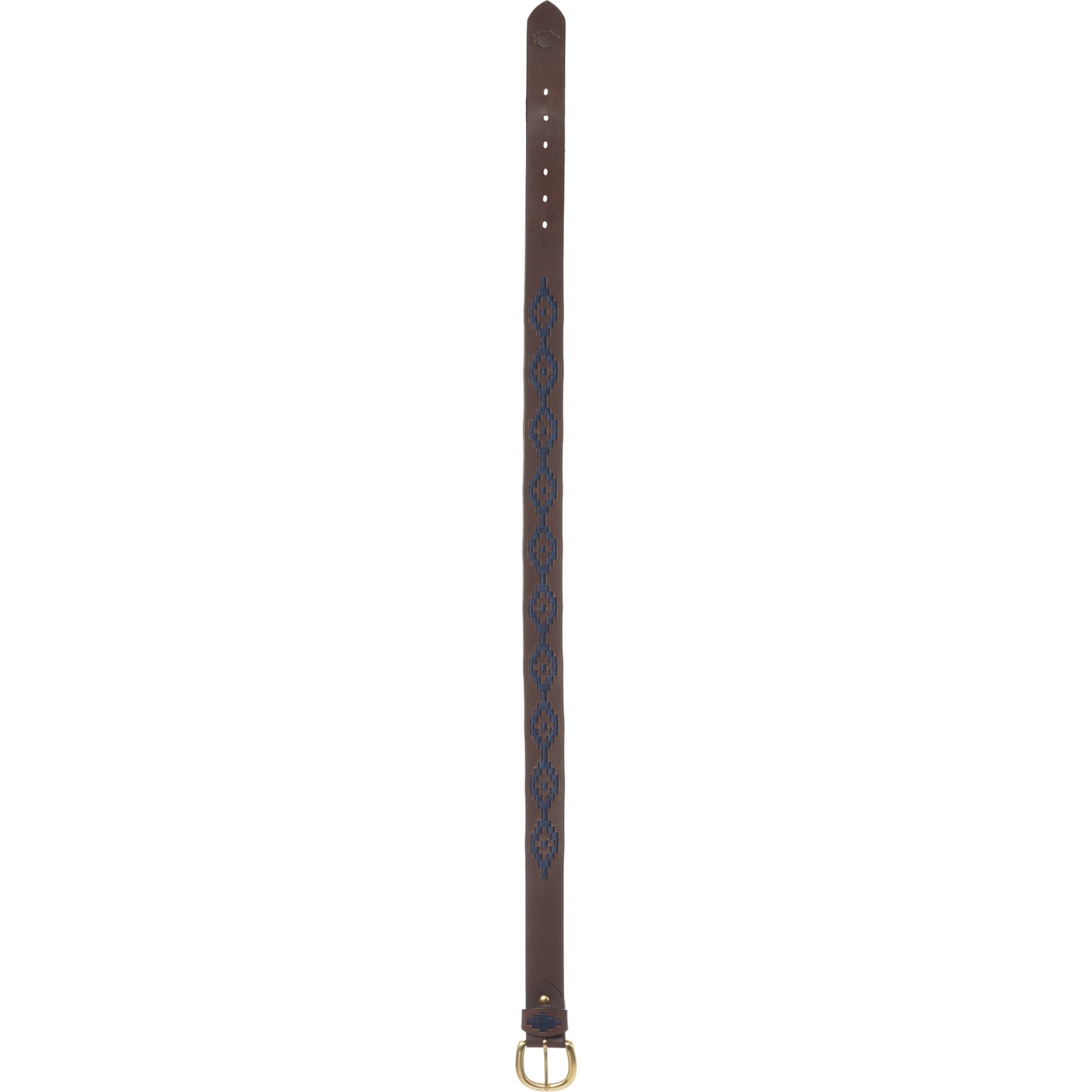Equinavia Siri Polo Horse Riding Belt, Brown/Navy, X-Large