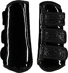 Horze Protection Horse Boots with Glitter, Black, Horse