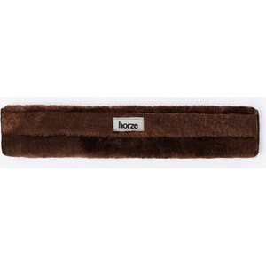 Horze Narvik Faux Fur Horse Rein Cover, 12-in, Dark Brown